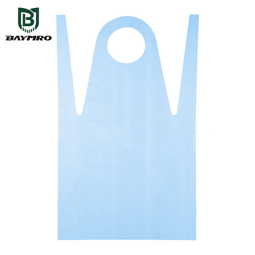 Blue Disposable Fully Degradable Waterproof Anti Oil Acid Alkali Chemical PLA Apron