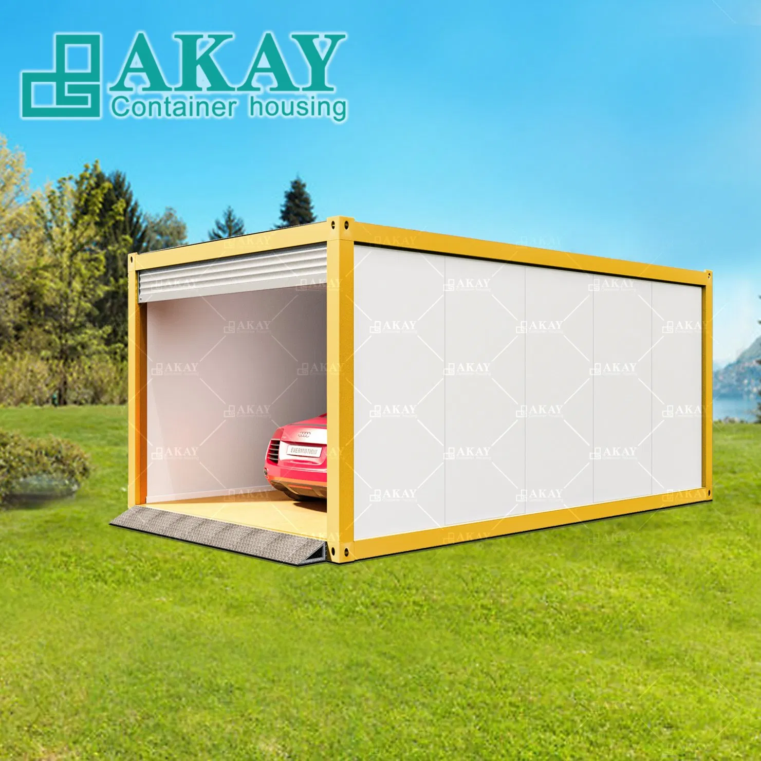 Portable Movable Detachable Prefabricated Container House for Garage Prefabricated-Building
