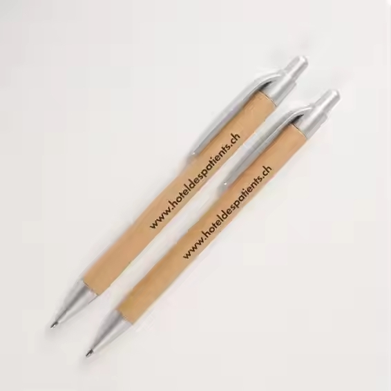 OEM Hotel Supplies Kraft Paper-Ballpoint Pen with Printed Custom Logo