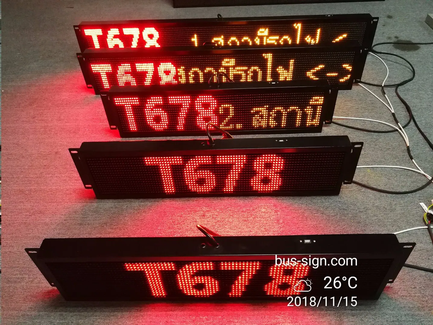 Tri -Color LED Display for Bus Destination