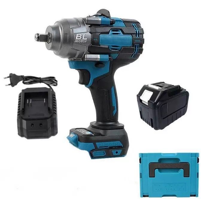 Rechargeable Brushless Electric Wrench with Adjustable Torque Settings