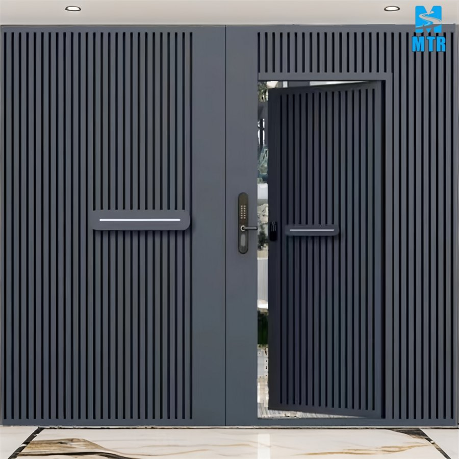 Aluminum Security Sliding Exterior Sliding Gate Applicable Contemporary Villa