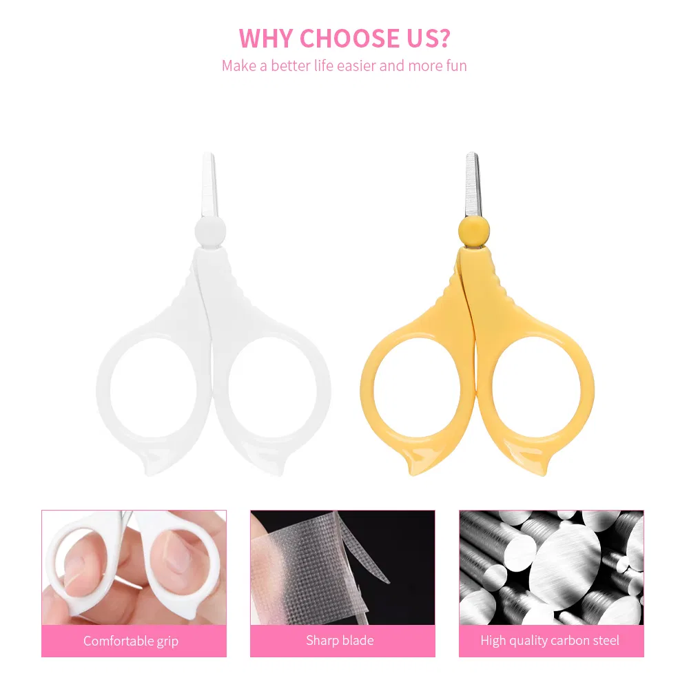 Durable Safety Sewing Baby Nail Eyebrow Barber Cutter Beauty Eyelash Nose Hair Cutting Scissors