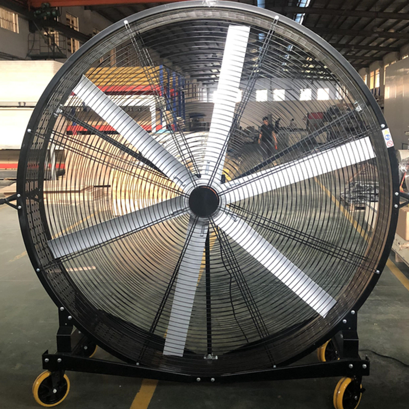 4 Wheels Movable Large Standing Hvls Fan for Gym Warehouse