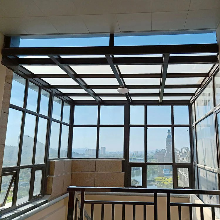 Customized Expandable House Garden Folding House Aluminum Glass House Thermal Insulation Sunroom Villa Living Sun Room