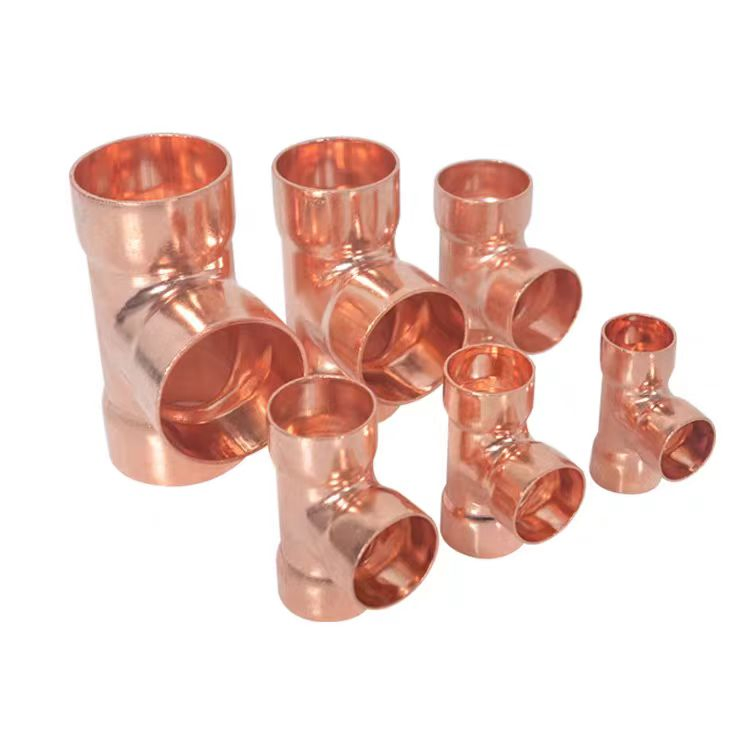 Durable Copper Tee Connector for Air Conditioning Systems