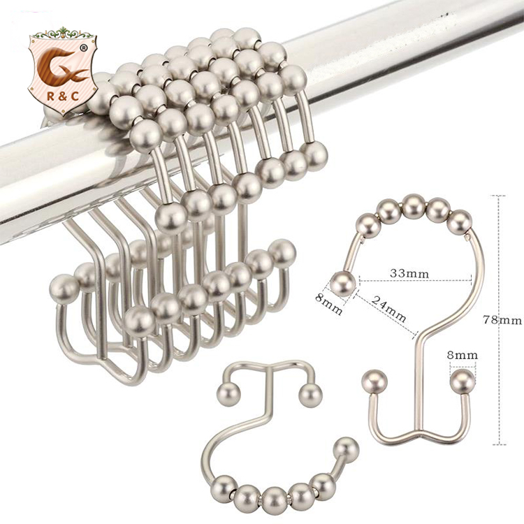 Manufacturer Supplier Wholesale Custom Printed Bathroom Shower Curtain Rings