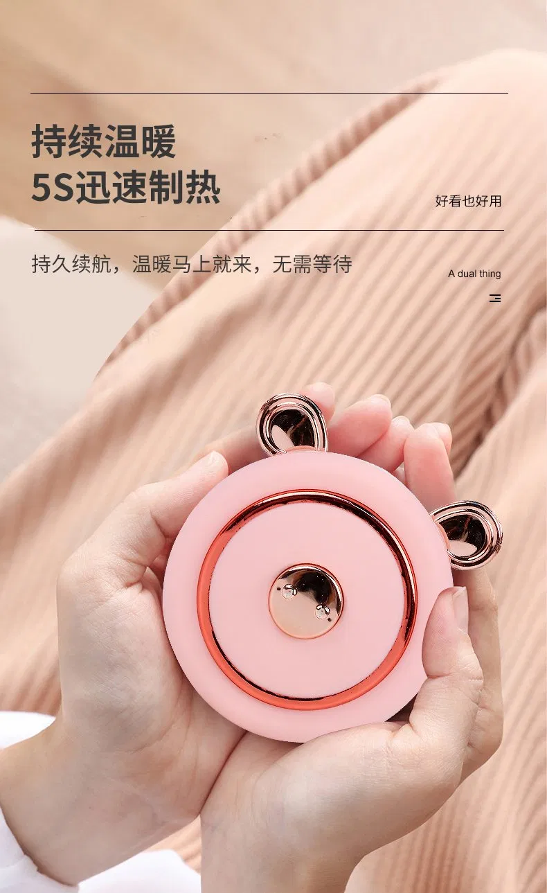 The New Portable Mini Comes with a Rechargeable Heater with Makeup Mirror and Hand Warmers and a Power Bank
