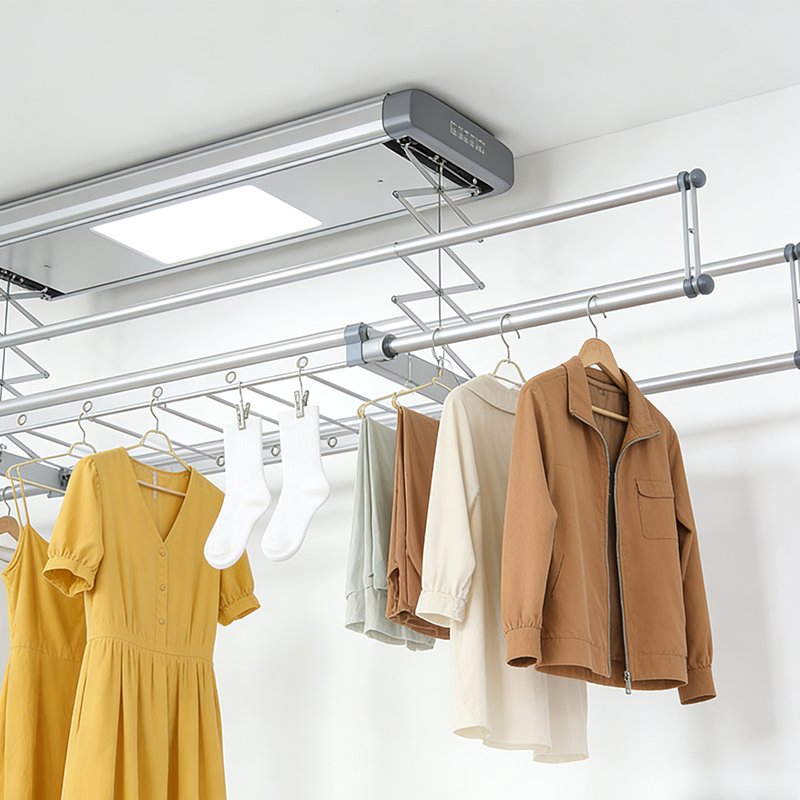 Automated Balcony Clothes Drying System with Built-in Disinfection Feature