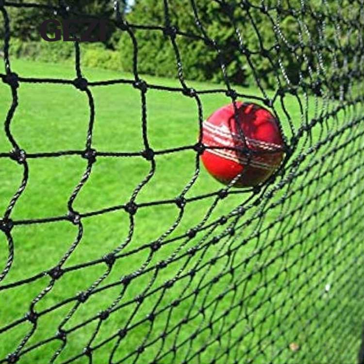 Factory Plastic HDPE Black Cricket Cargo Golf Ball Stop Tennis Court Surround Soccer Sport Field Batting Fence Barrier Net