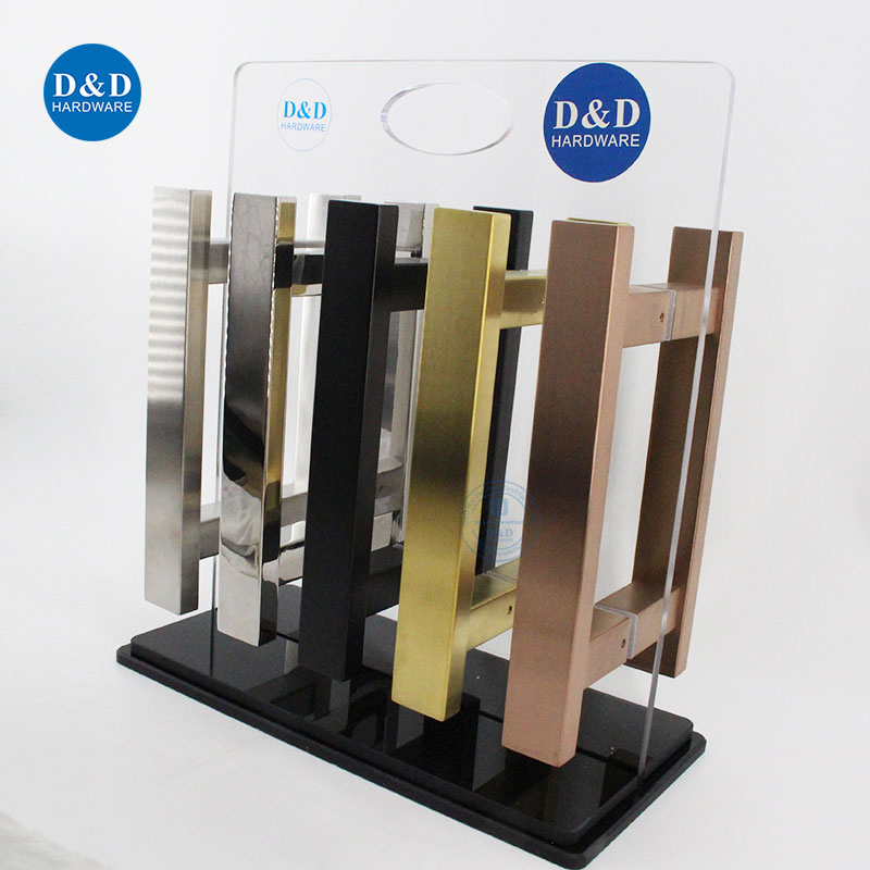 Stainless Steel Decorative Commercial Door Accessories Lock Back to Back Handle Bathroom Shower T Bar Tube Sliding Double Side Hardware Glass Door Pull Handle