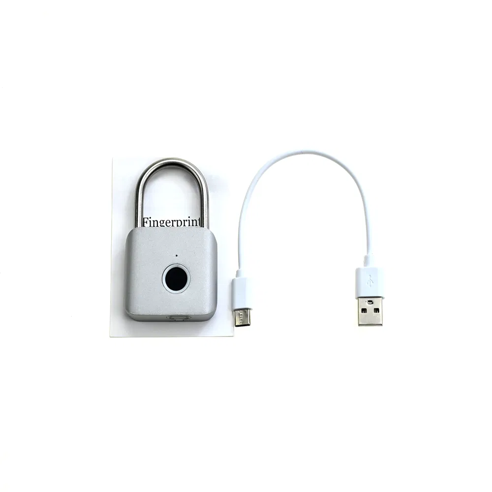 Yh3644 Zinc Alloy Waterproof Rustproof Fingerprint Padlock Intelligent Electronic Small Lock Padlock
