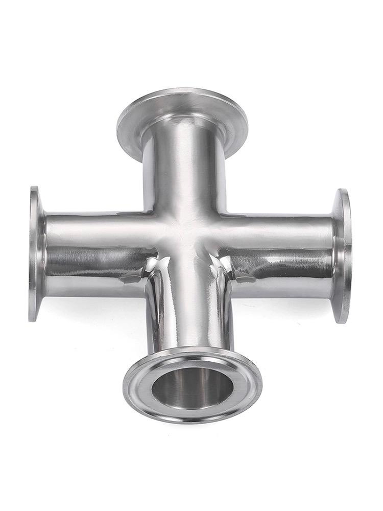 Premium Polished 304/316 Stainless Steel Welding Cross Connector