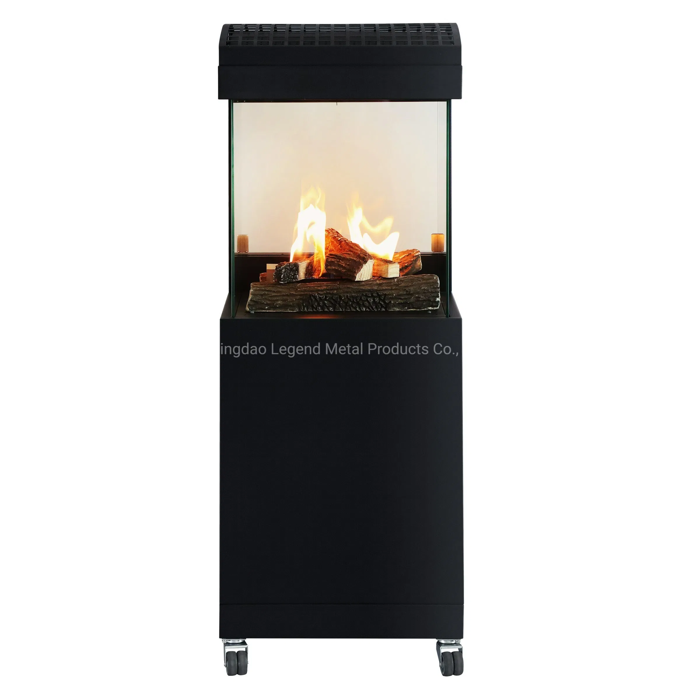 Movable Outdoor Gas Fireplace with Lava Rock by LPG Muztag 500b