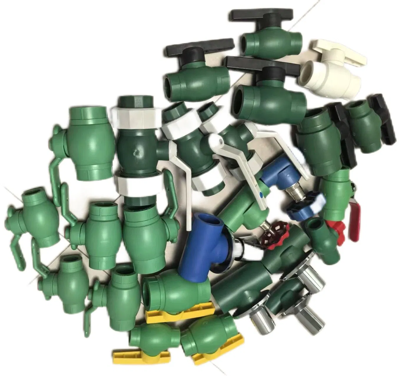 Various Durable PP-R Copper-Plastic Valves Designed for Global Market, Size 20 to 110 mm