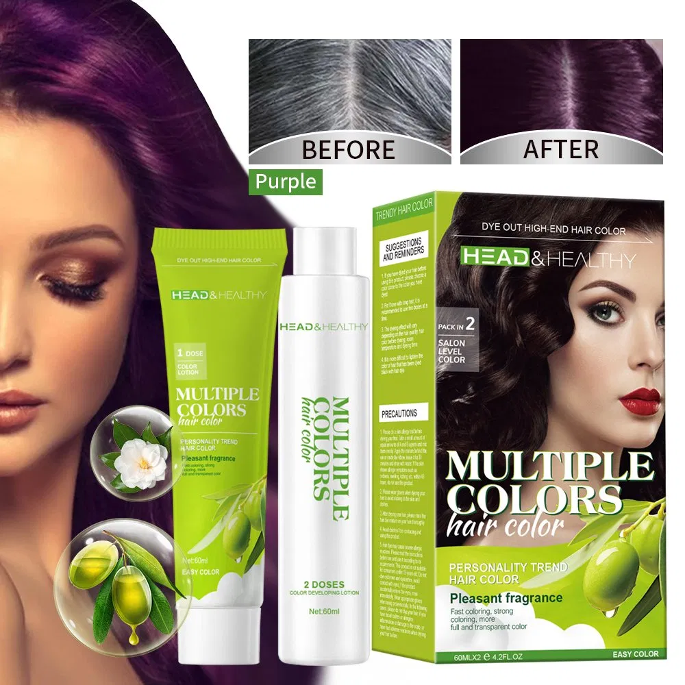 Cheap Wholesale Hair Dye Kit Includes Gloves and Cap for Salon