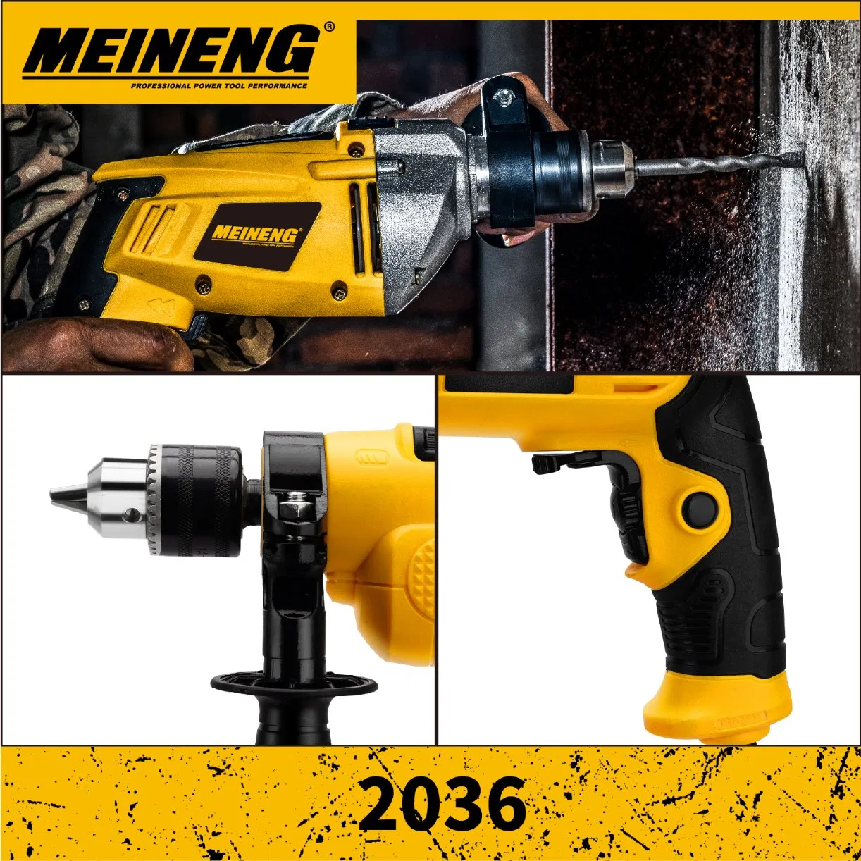 Мощная электродрель 2036 для ремонта и строительства