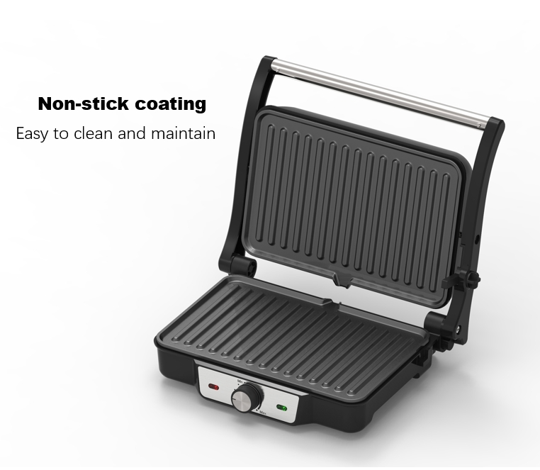 2 in 1 Food Grade Portable Steak Grill with Non-Stick Coating Face