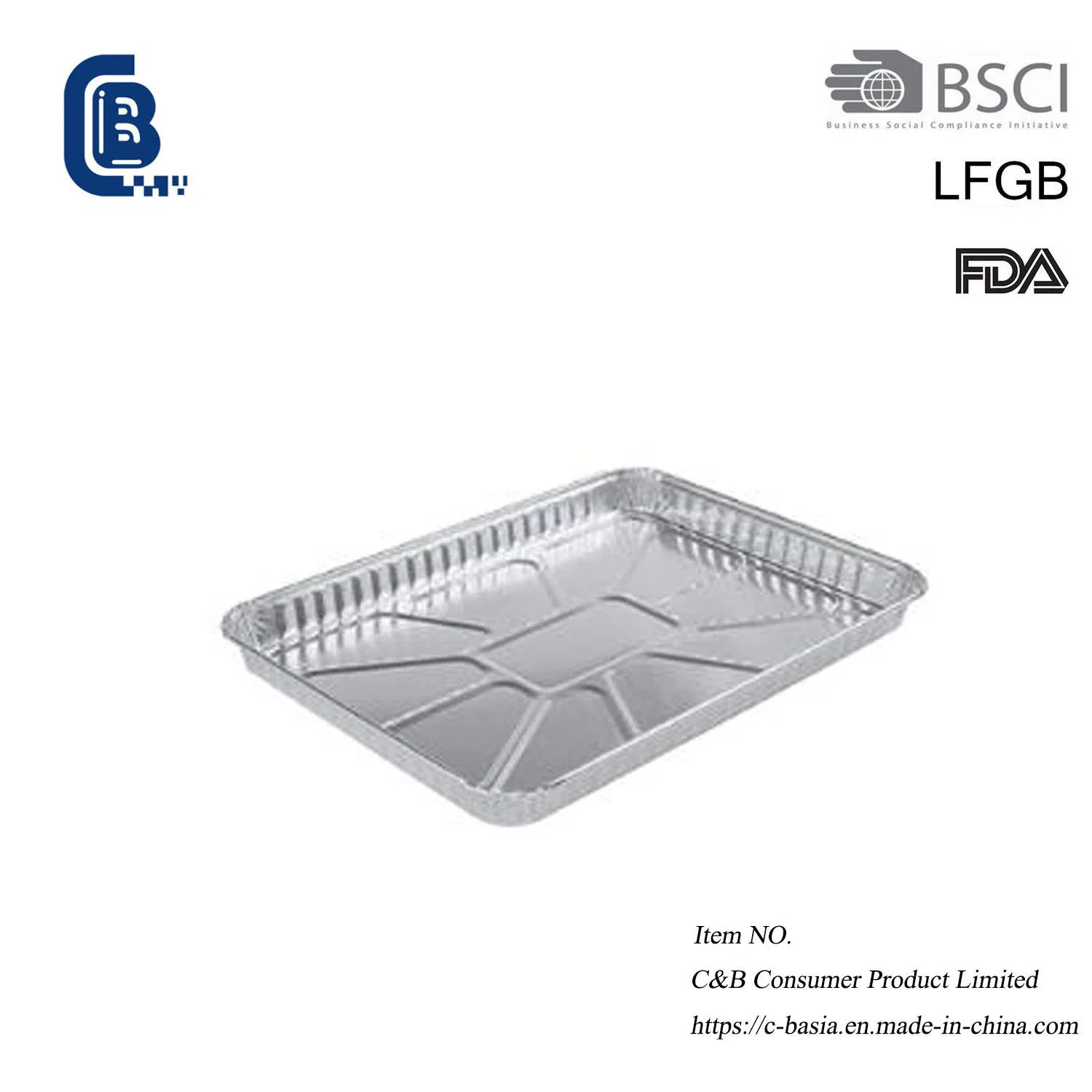 Disposable Aluminum Foil BBQ Container, Food Packaging & Storage Trays