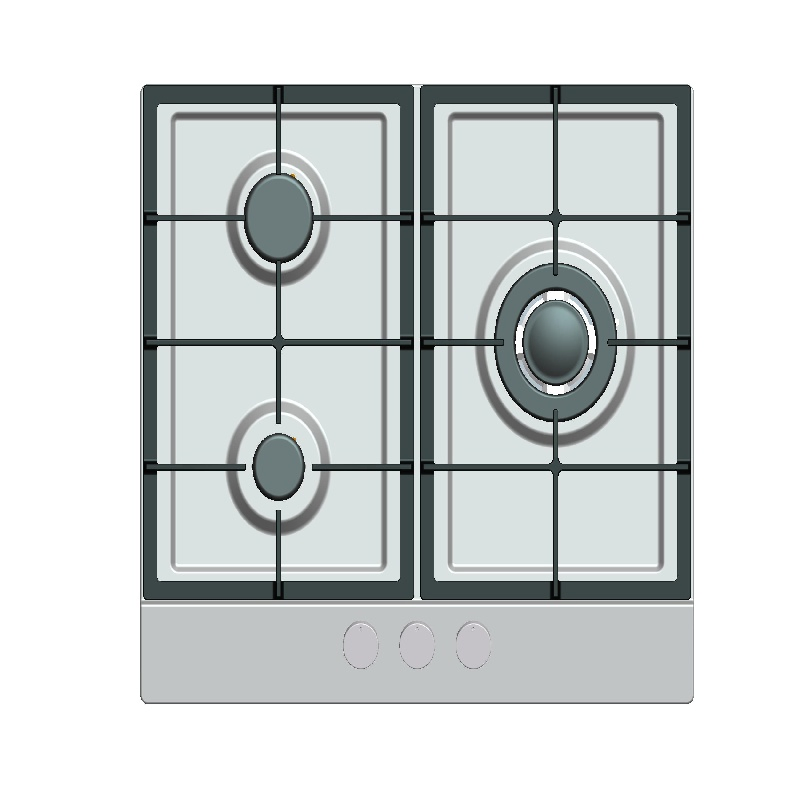 3 Burner 45cm Design Gas Stove with Sabaf Burners - OEM/ODM