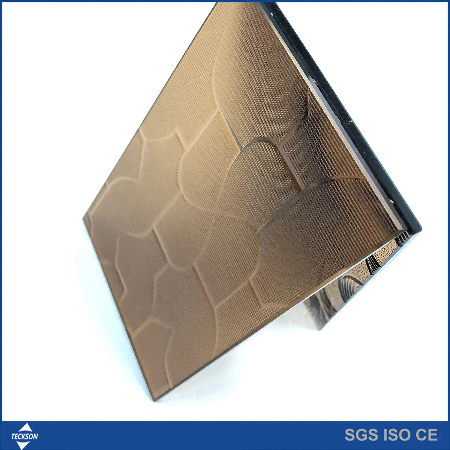 3-6mm Clear Blue Green Patterned/Figured Printed Glass for Toliet