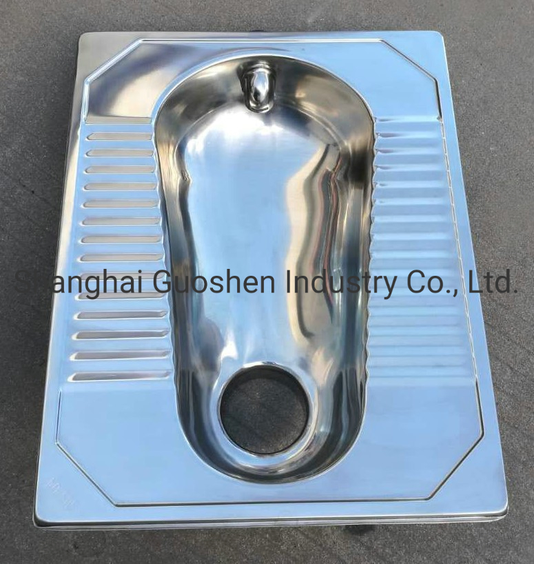 Hot Sale Sanitary Ware Stainless Steel Squat Pan for Toilet 580X450