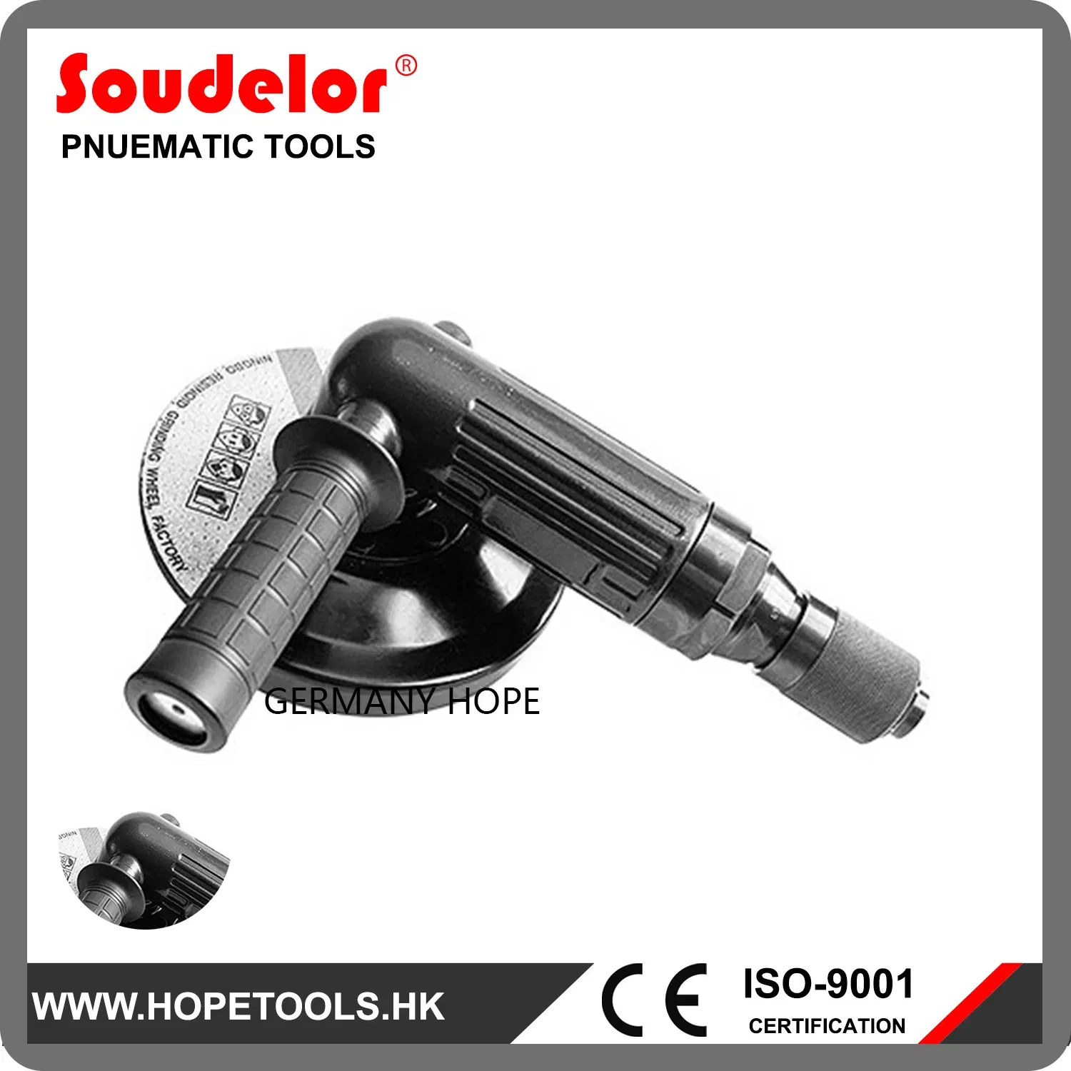Пневматическая угловая шлифмашина Soudelor UI-4105, 180 мм