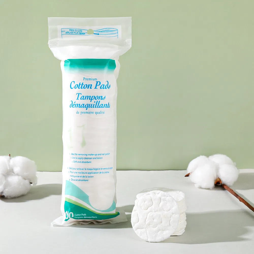 60-Count Household Cotton Pads - Soft, Lint-Free for Daily Cleansing & Facial Moisturizing