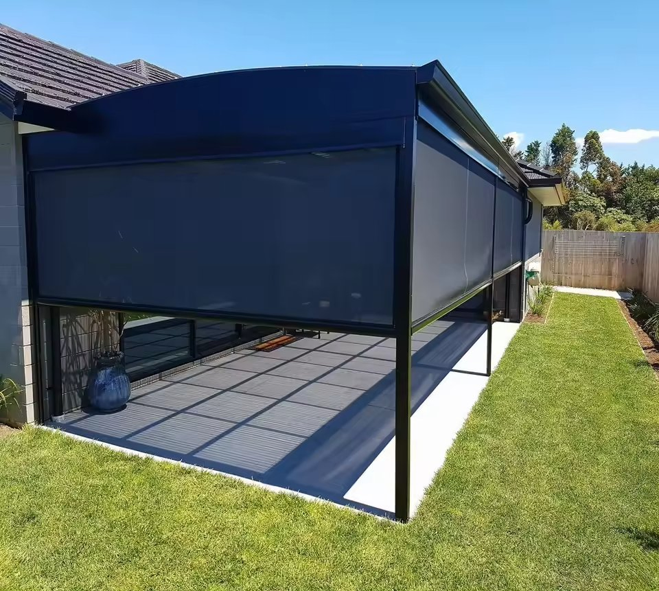 Clearview Windproof Mesh Roller Blind for Porch and Veranda