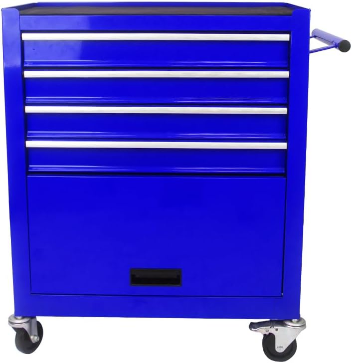 Garage Workshop Rolling Heavy Duty Tool Cabinet Chest 4-Drawer Rolling Cabinet with Interlock System and Wheels