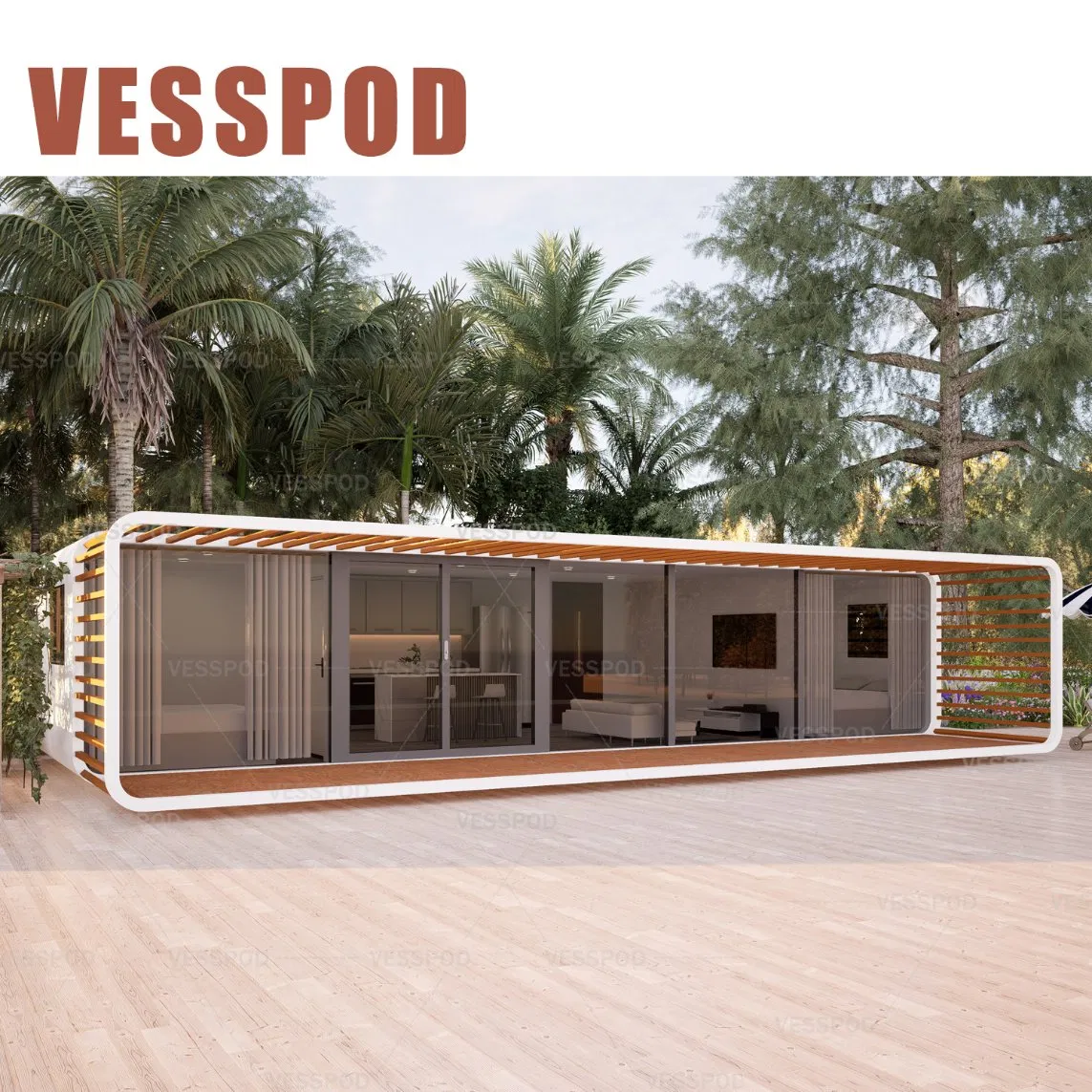2025 New Apple Cabin 20FT 40FT Luxury Office Pod Prefabricated House