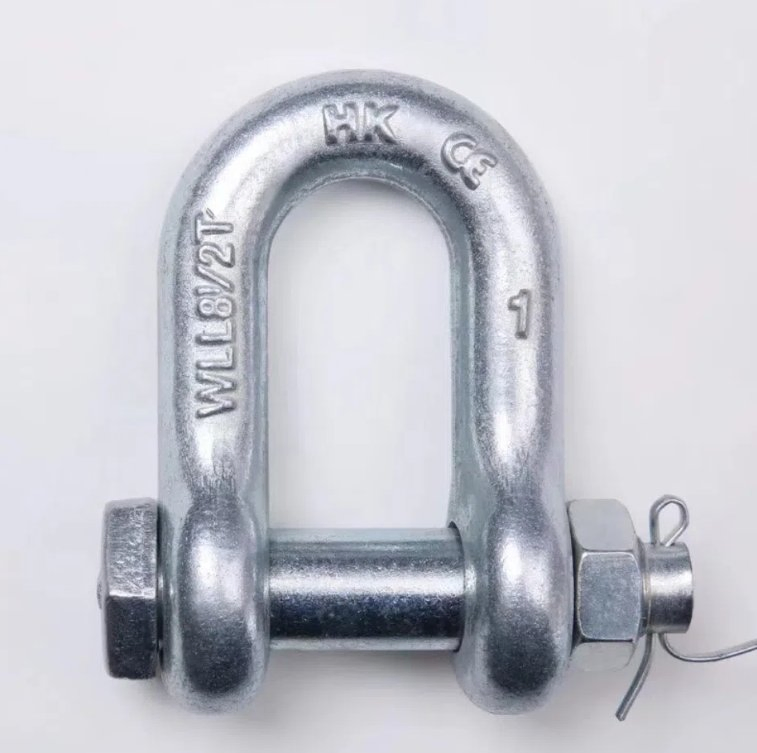 Heavy Duty G2150 Steel D Shackle Fastener with Bolt Pin