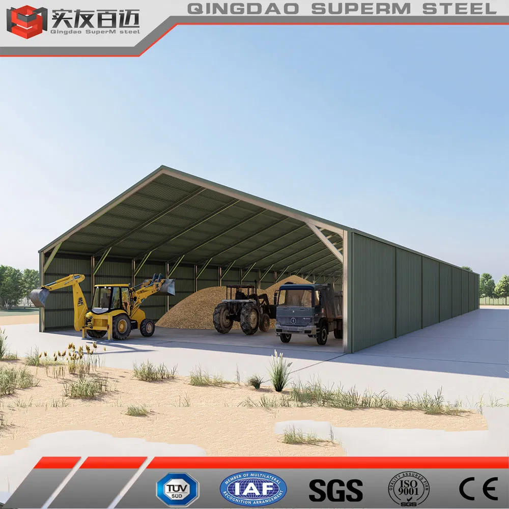 Prefab Light Steel Structure Hay Storage Shed Pre-Engineered Metal Building Material Kits