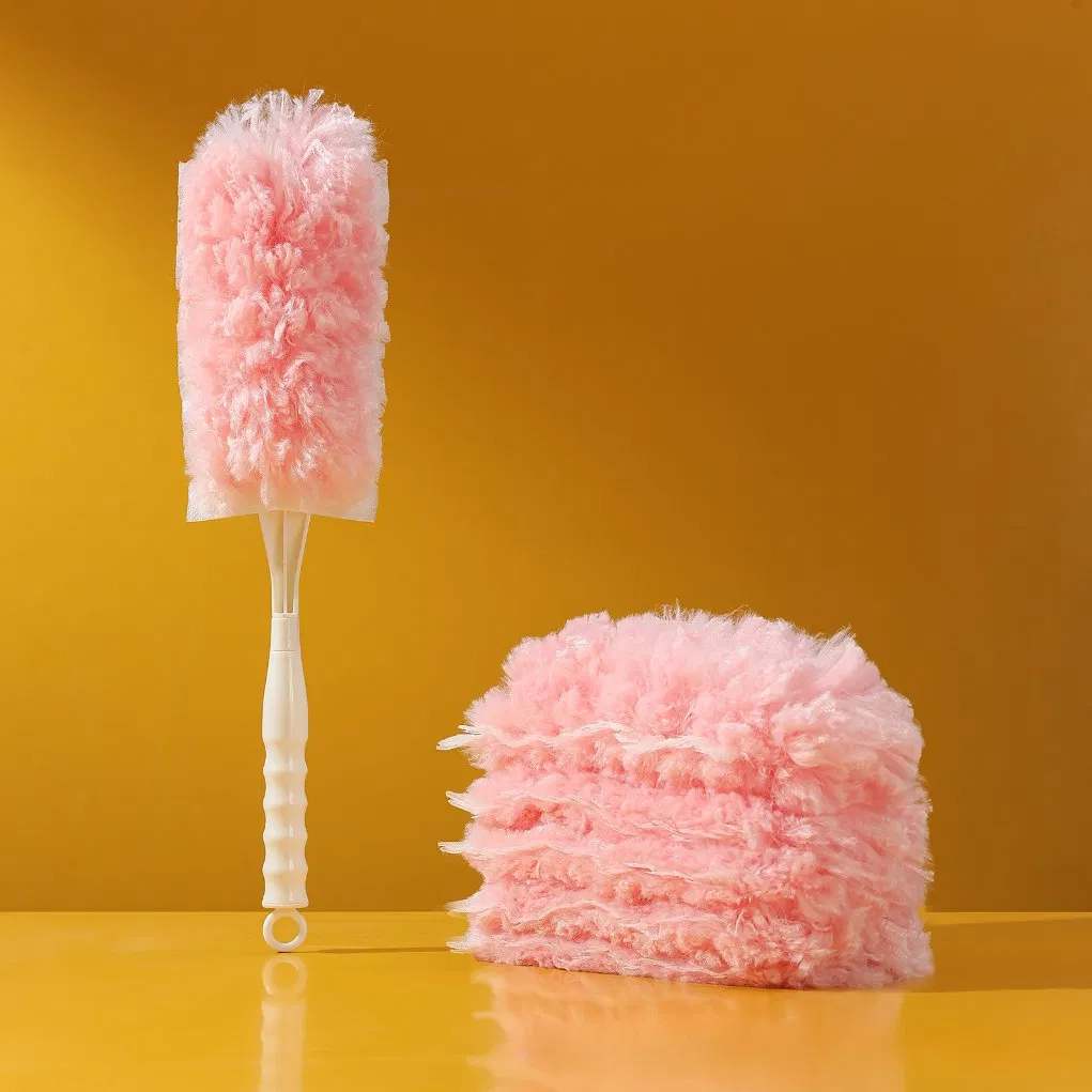 Hot Sale Static-Charged Microfiber Feather Duster for Home Dual-Sided Adsorption & Dust-Free Cleaning Cloth