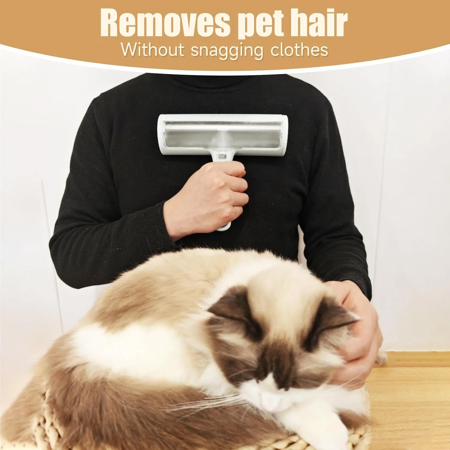Roller Pet Hair Remover Reusable Lint Roller for Clothes Cat and Dog Hair Removal Tool for Couch, Bed, Sofa, Car Seat, Carpet, Reusable Lint Cleaning Tools