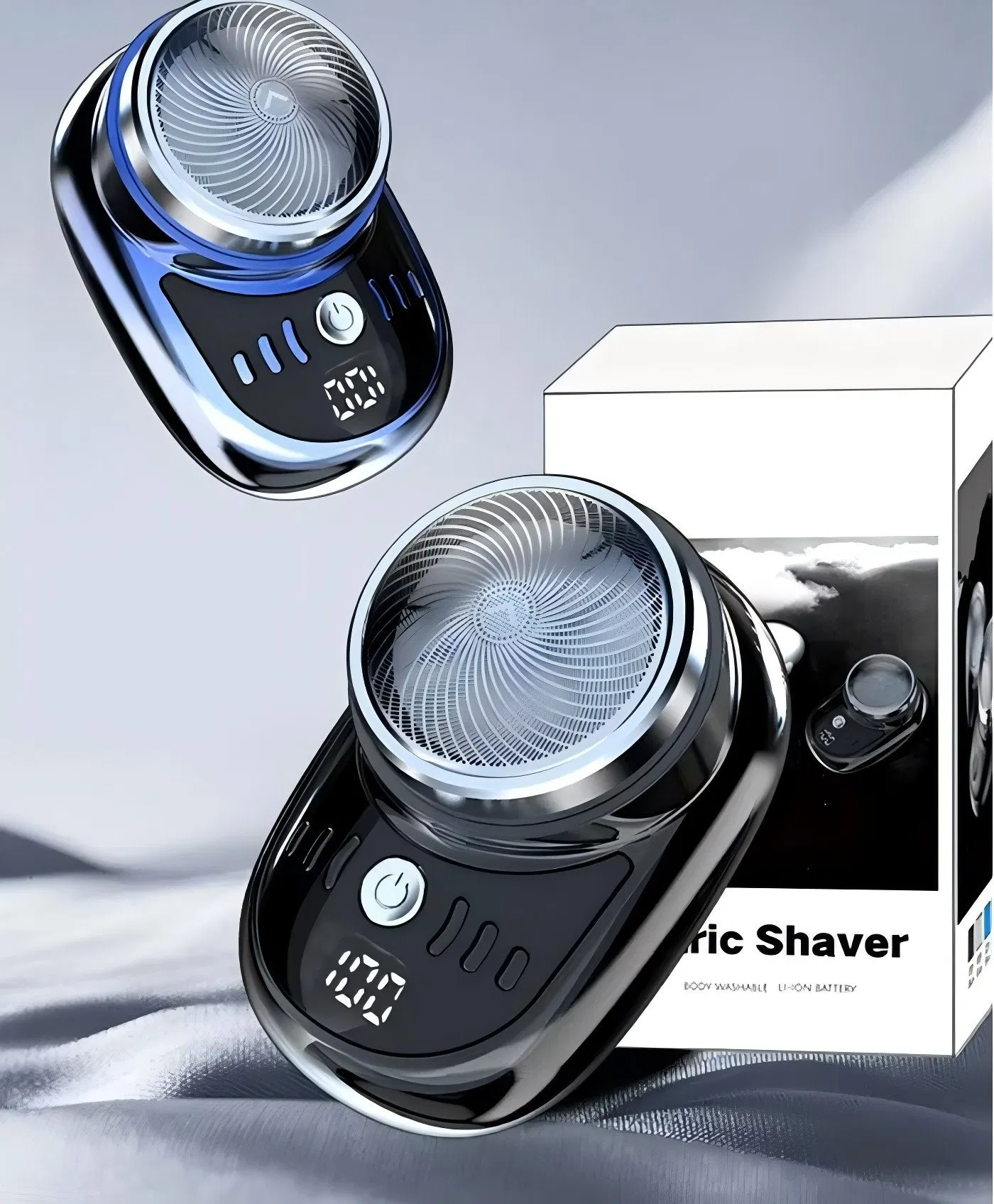 Mini Portable Electric Shaver Pocket Size Beard Shaver Wet and Dry Mens Face Razor Electric Shaver
