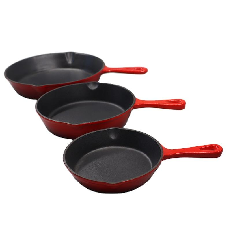 Single Handle Different Sizes Non Stick Iron Cooking Pan Non Stick Kitchenware for Gift with Factory Price