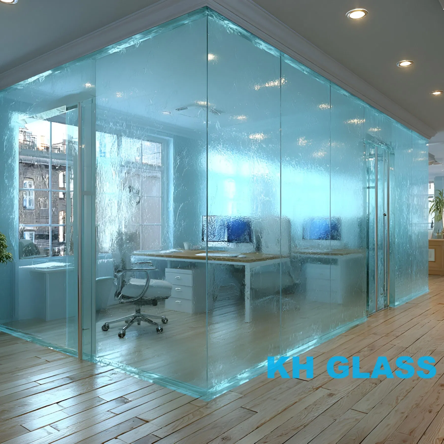 Clear Glass Partitions Offering 86-89% Light Transmittance ISO/CE Certified