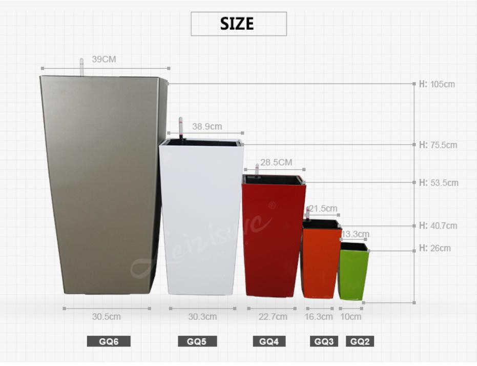 Большие пластиковые кашпо для цветов Leizisure