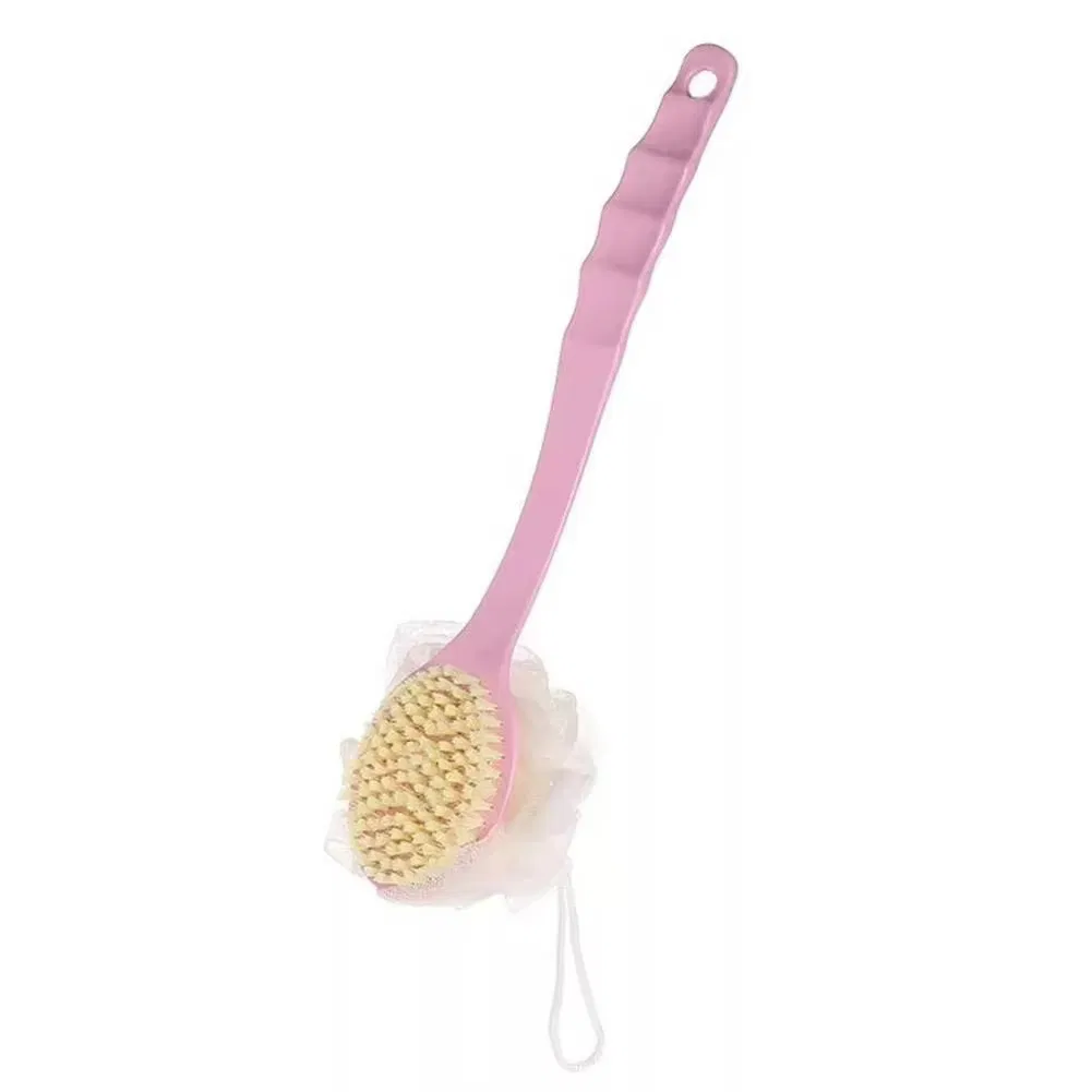 2 In1 Long Handle Rubbing Bath Brush Soft Hair Ball Bath Brush of Brush Back Flower Artifact with Bath Belt