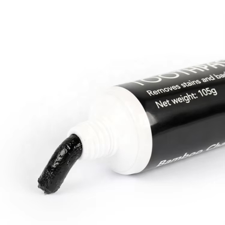 Factory Bulk Cool White Organic Toothpaste Biodegradable Bamboo Charcoal Whitening Paste for Home Use Removes Stains