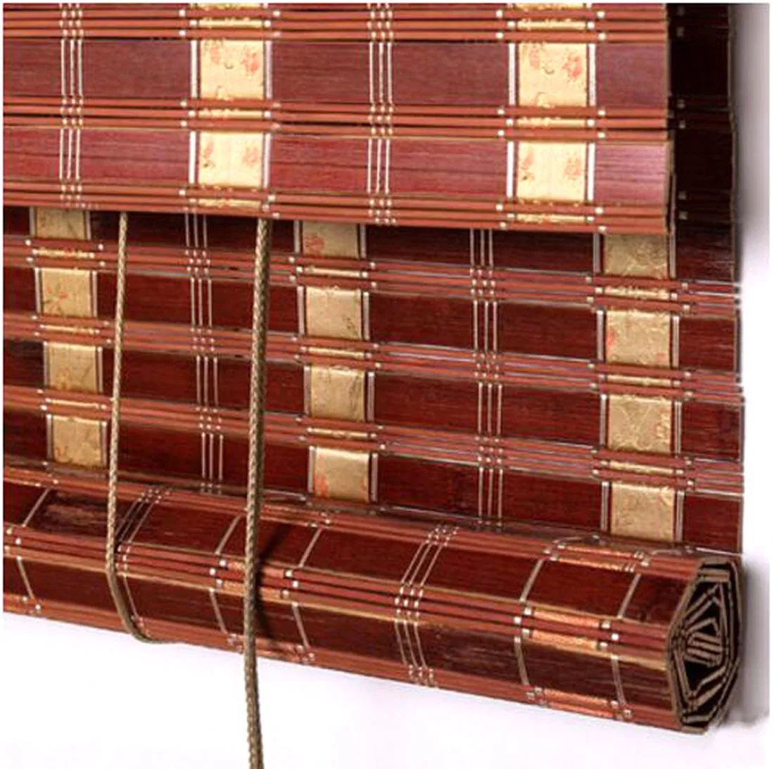 Eco Bamboo Window Curtain and Roller up Blind