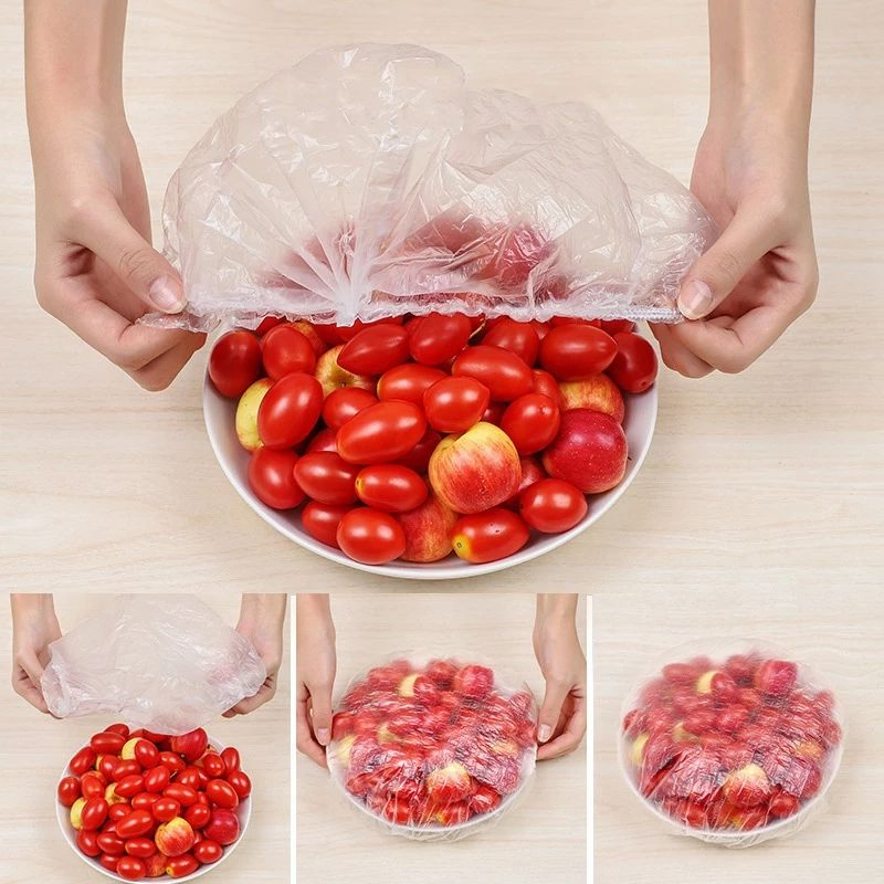 High Quality Transparent Disposable Food Cover PE Plastic Elastic Bowl Covers/Plastic Wrap