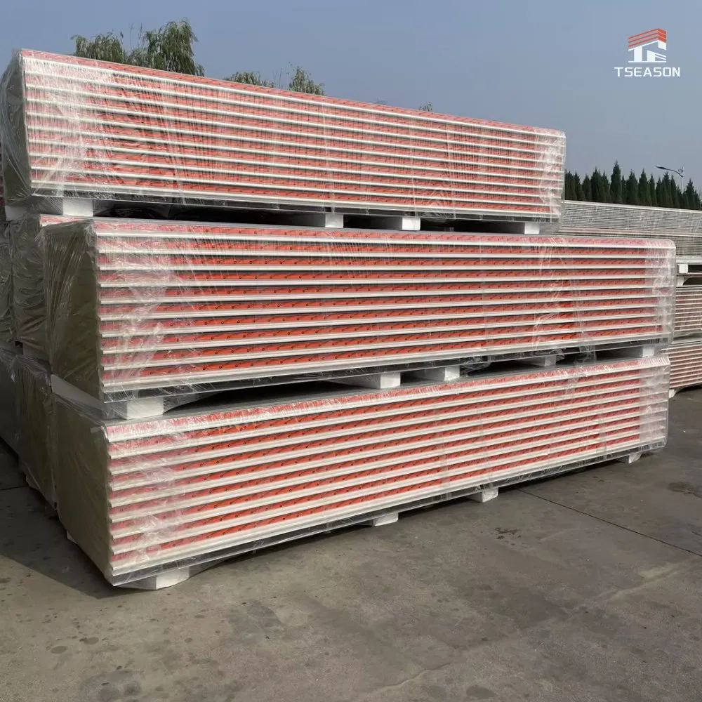 OEM ODM Service Available Custom Logo Printing Rock Wool Core Building Sandwich Panel