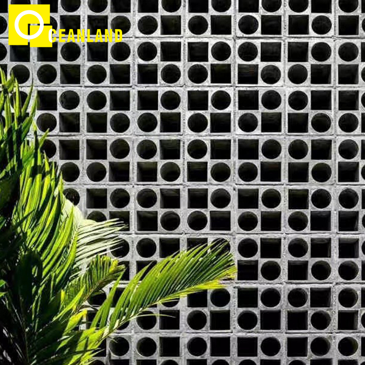 Foshan Factory Home Outdoor Wall Decor Clay Tile Hollow Brick Plant