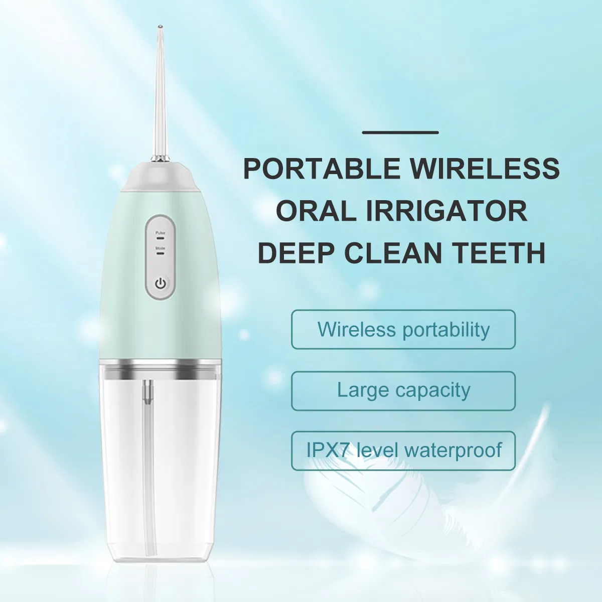 10% off Iteknic Wireless Portable Water Flosser 230ml 4-Tip 4-Mode Braces