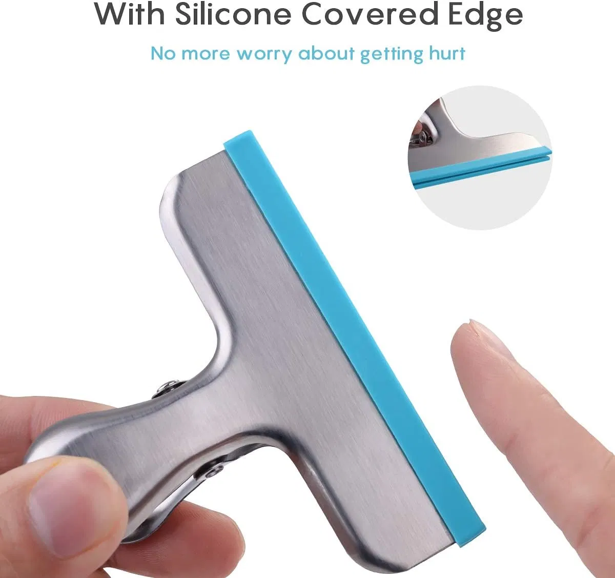 Pack Chip Bag Clips Covered with Silicone Color Food Bags Airtight Seal Clip