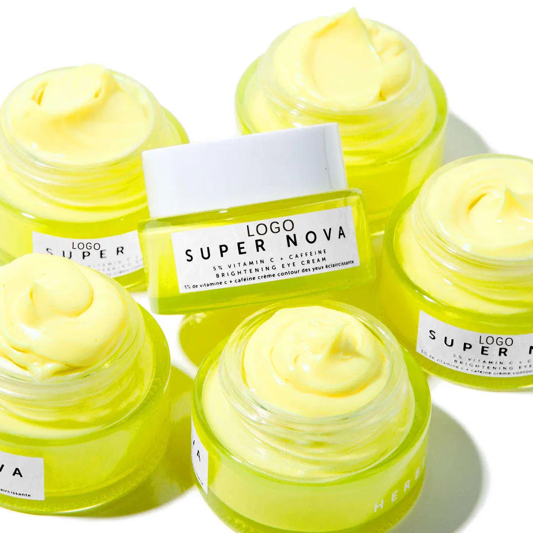 Cosmetics Skin Care Vitamin C Caffeine Brightening Super Nova Eye Cream for Dark Circles Puffiness