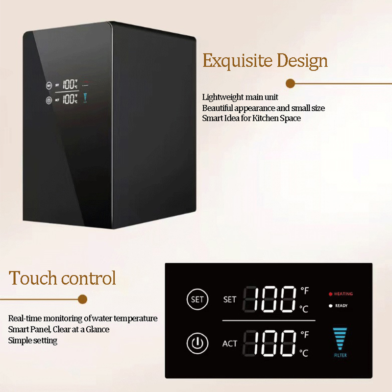 Conbl Under Sink Touch-Control Temperature Adjustment Instant Hot Water Heater for Drink