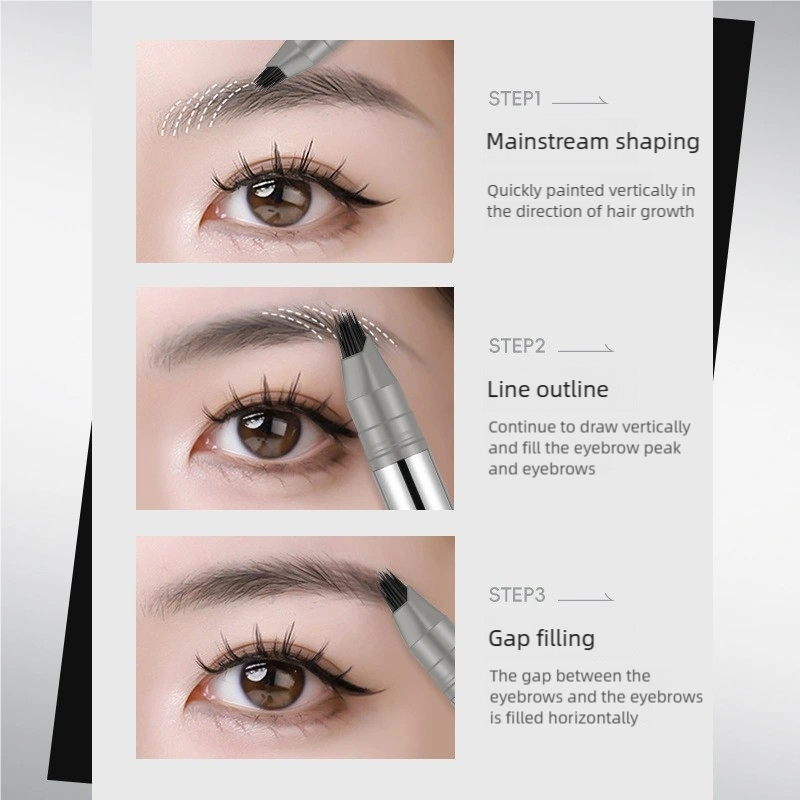 Waterproof Liquid Eyebrow Pen Natural Wild Brow Long Lasting Sweatproof Makeup